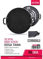 Delcasa 32.5cm Nonstick Dosa Tawa, DC1908, Black