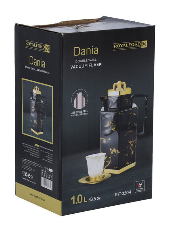 

Royalford 1 Ltr Portable Leak-Resistant Durable Design Dania Double Wall Vacuum Flask, Multicolour