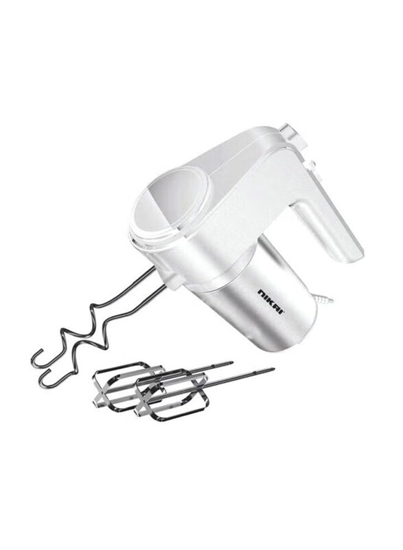 

Nikai 6 Speeds Hand Mixer, 300W, NH787T2, White/Silver