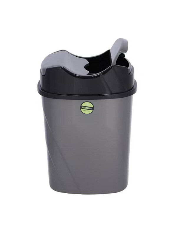 

Royalford 25L Plastic Dust Bin with Lid Cover, Grey/Black