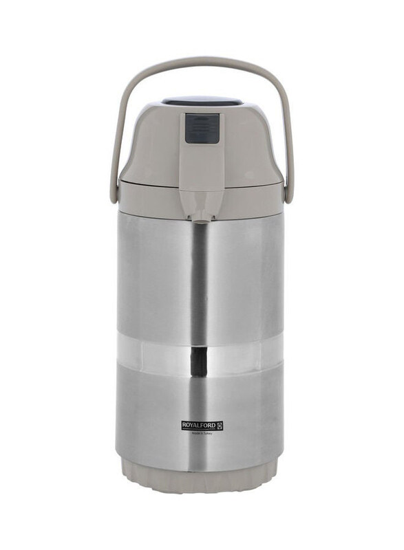 

Royalford 2.5 Ltr Thermo Airpot Flask, Silver