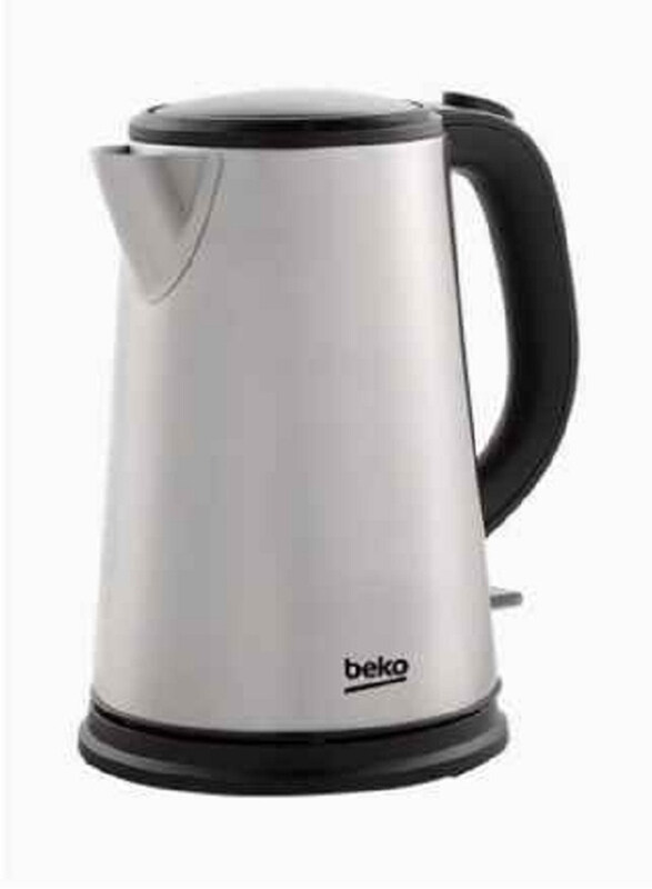 

Beko 1.7L Electric Stainless Steel Water Kettle, 2200W, WKM6226I, Silver/Black