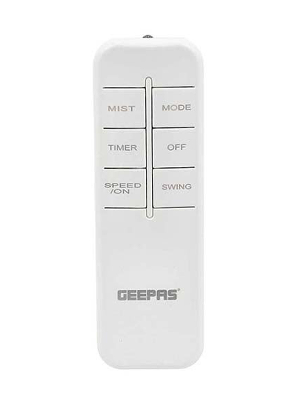 Geepas 16-inch Mist Fan with Remote Control & LCA Display, 75W, GF21160, Black