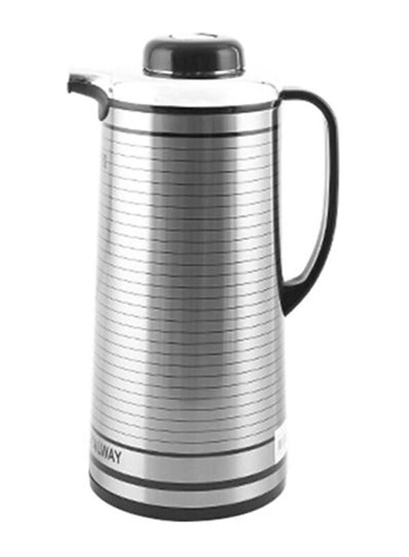 

Royalford 1.6 Ltr Attractive Vacuum Flask, 15 x 34 x 12cm, Silver/Black