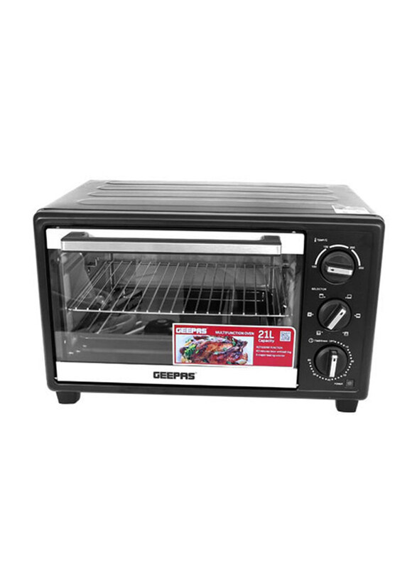 

Geepas 21L Electric Oven With Rotisserie, Go4464, Black