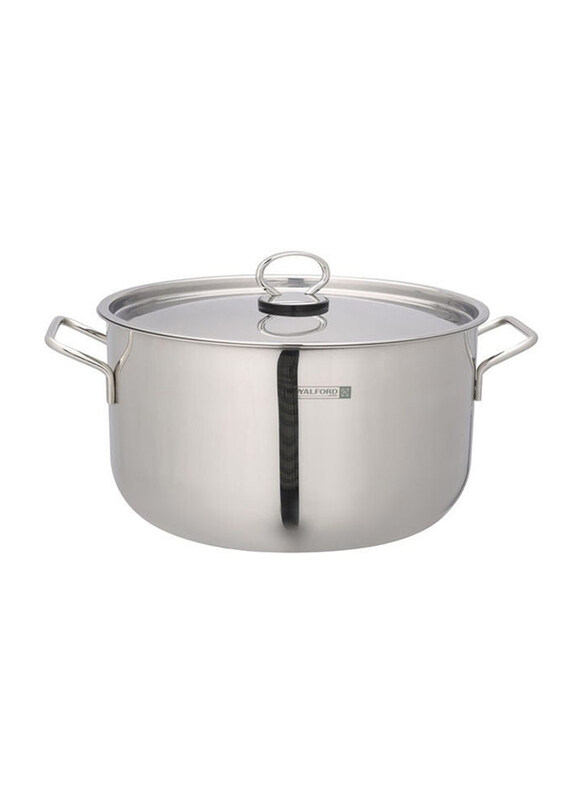 

Royalford 26cm Casserole with Lid Silver, 26x14.5cm, RF10125, Silver