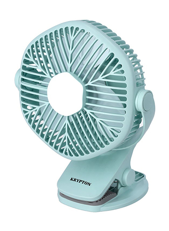 Krypton Rechargeable Mini Fan with LED Light, KNF5405, Light Green