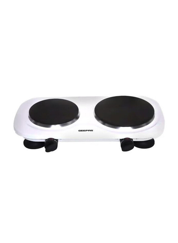 

Geepas Electric Double Hot Plate, 2500W, GHP6135, White/Black