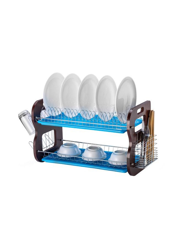 Royalford 2 Layer Dish Rack, 56 x26 x 35cm, Multicolour