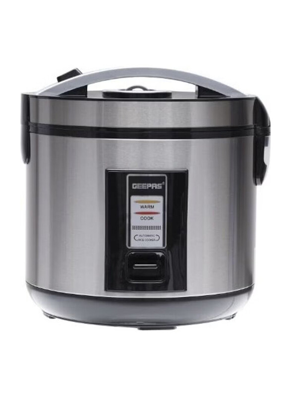 

Geepas 1.8L Electric Rice Cooker, 762W, GRC4330N, Silver/Black