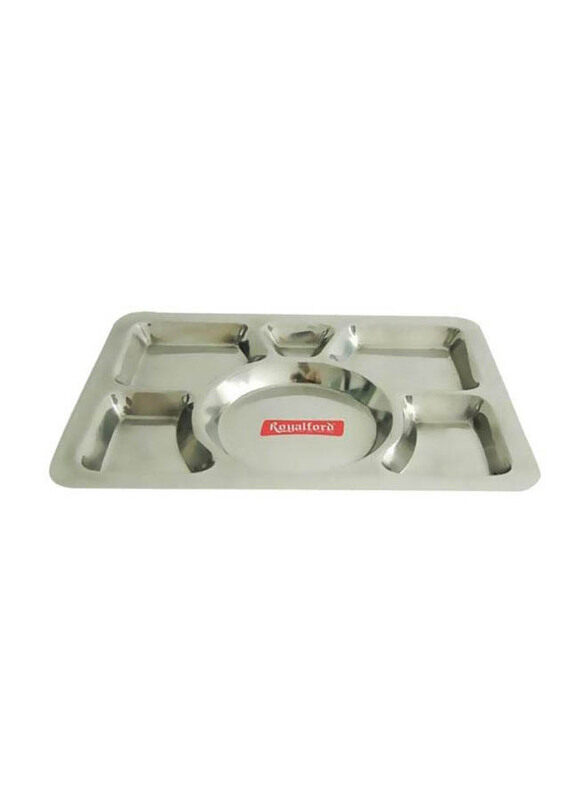 

Royalford 41 x 30cm Stainless Steel Serving Tray, RF7253, Silver