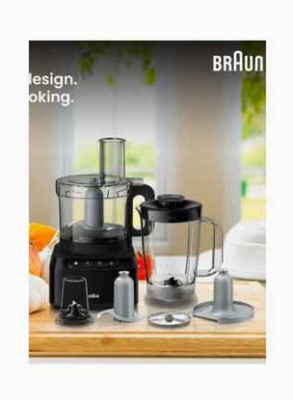 

Braun 7-in-1 Electric Food Processor, 800W, FP3132BK, Black