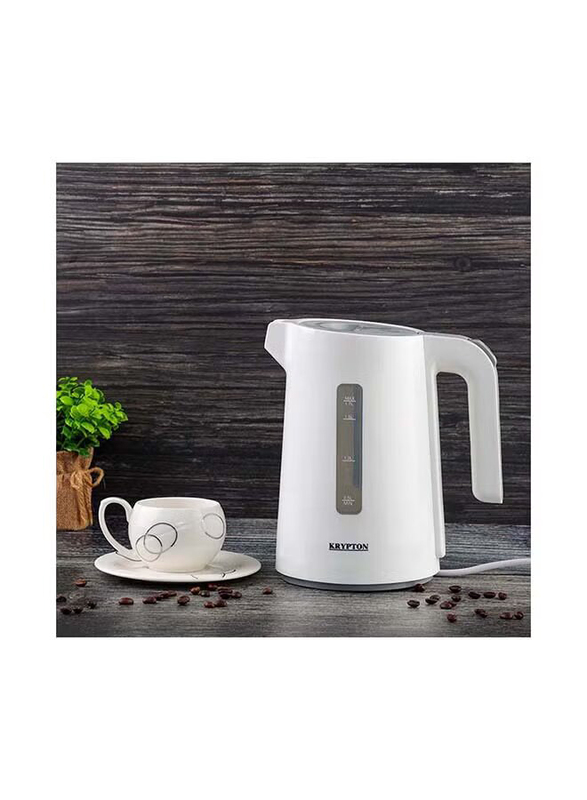 Krypton 1.7L Electric Kettle with Automatic Cut Off, 2200W, KNK5277, White