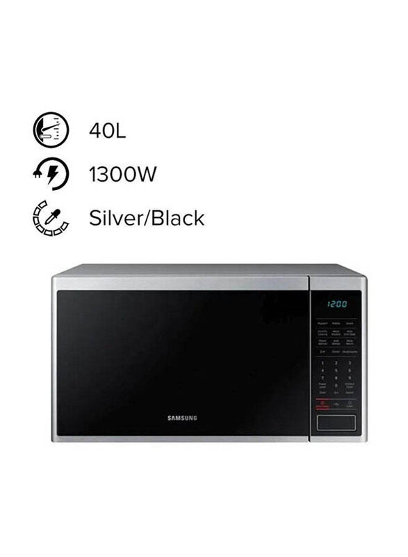 

Samsung 40L Grill Microwave, 1300W, MG40J5133AT/SG, Silver/Black
