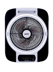Geepas Rechargeable Fan, GF989, Black/White