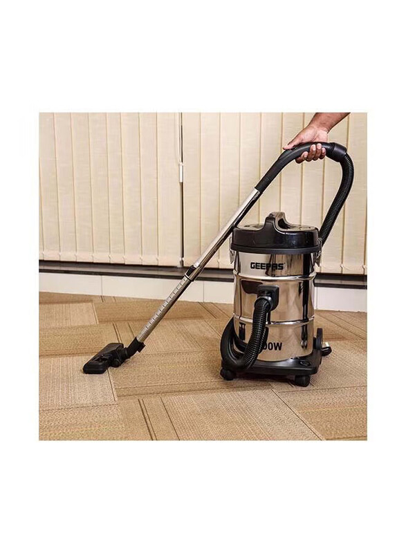 

Geepas 2-in-1 Blow and Dry Vacuum Cleaner, 23L 2300W GVC2597, Silver/Black