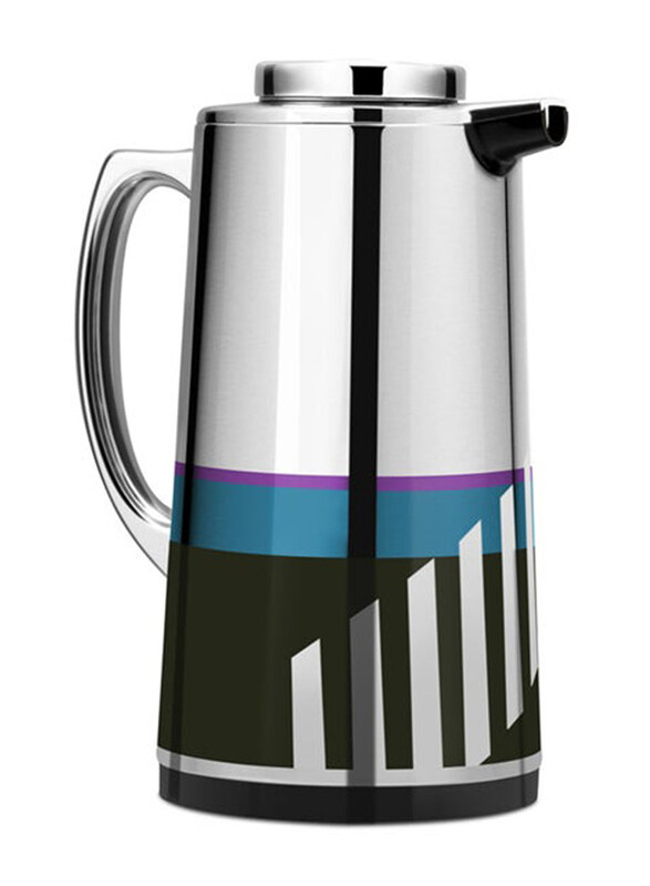 

Royalford 1.9 Ltr Silver Figured Vacuum Flask, RF7949, Silver/Grey/Blue