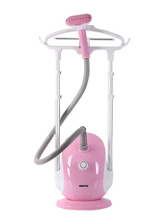 Geepas High Quality Adjustable Poles 3 Steam Levels Thermostat Protection Garment Steamer, 1800W, GGS9691, Pink