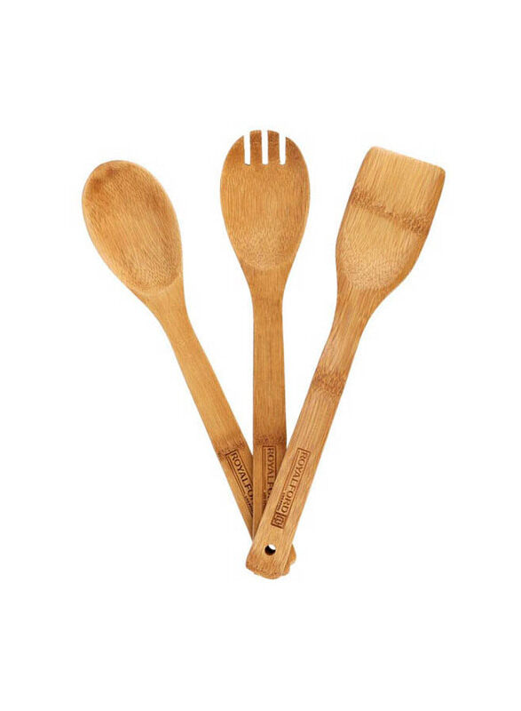 

Royalford 3-Piece Bamboo Kitchen Tools Set, RF5109, Brown