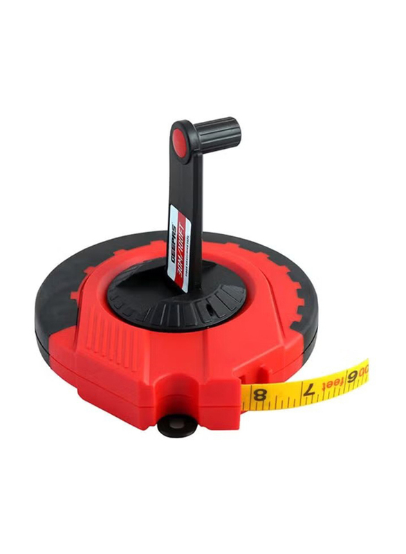 Geepas 30-Meter Measuring Rolling Tape, GT59013, Red/Black