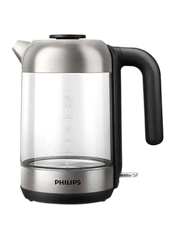 

Philips 1.7L Electric Kettle, 2200W, HD9339/81, Clear/Silver/Black