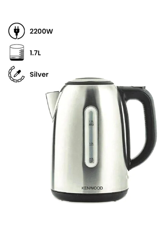 

Kenwood 1.7L Stainless Steel Electric Kettle, 2200W, ZJM01.A0BK, Silver