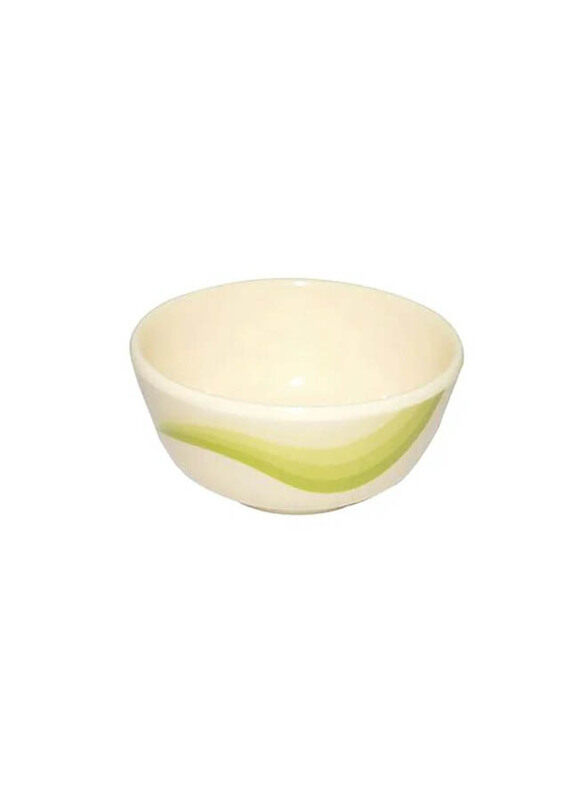 

Royalford 4.5-inch Melamine Round Serving Bowl, Beige/Green