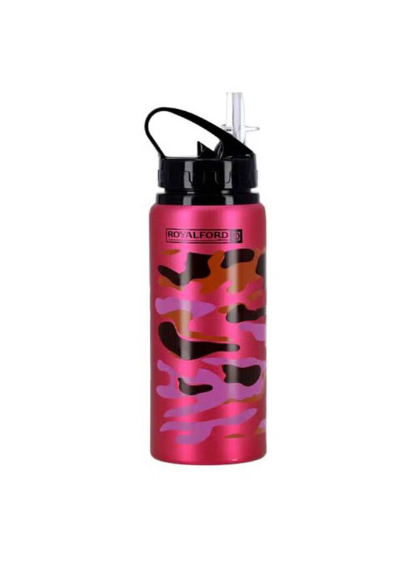 

Royalford 600ml Stainless Steel Sport Bottle, Pink