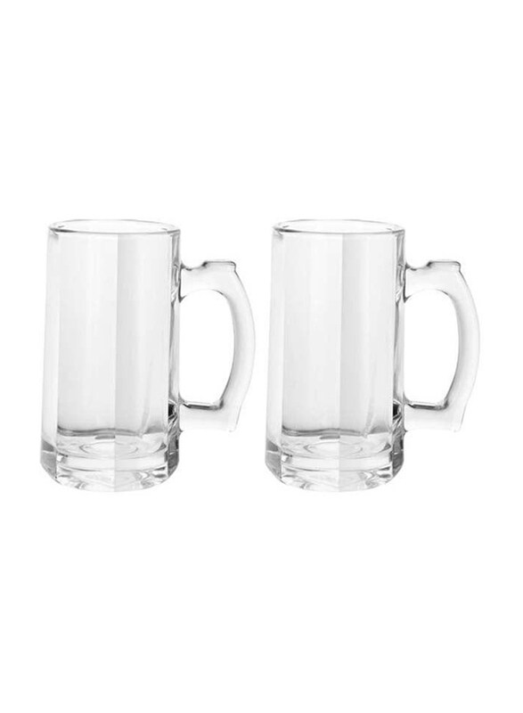 

Royalford 2-Piece Glass Water Cup, 400ml, Clear