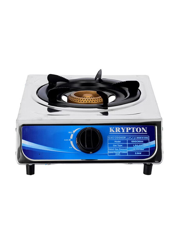 

Krypton 1-Burner Stainless Steel Gas Stove, KNGC6044, Silver