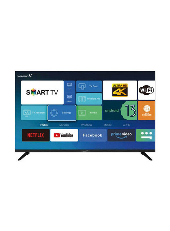 

Videocon 50-Inch 4K UHD Edgeless Smart TV with Android 11, E50EL1100, Black