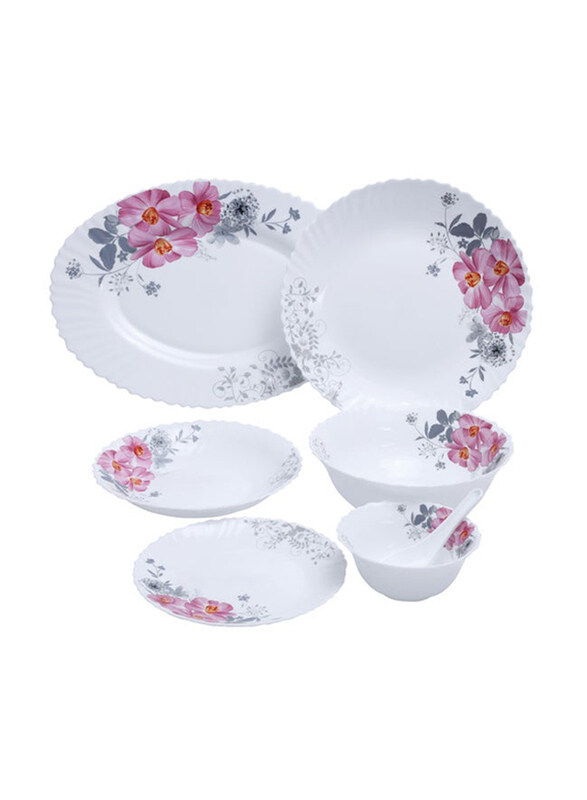 

Royalford 33-Piece Opal ware Dinner Set, RF8981, Multicolour