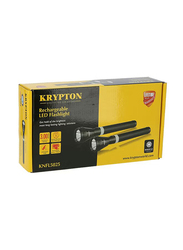 Krypton 2-In-1 Powerful Torch for Camping Hiking Trekking Outdoor, Black