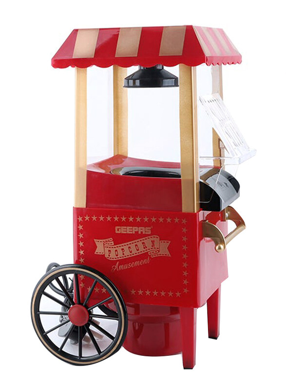 

Geepas Electric Freestanding Popcorn Maker, 1200W, GPM830, Red/Yellow