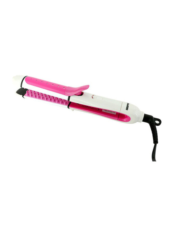

Geepas Hair Curler with Ceramic Plate, GH8721, Pink/White