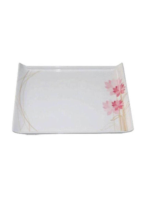 

Royalford 38.1 x 26.7 x 2cm Melamine Boat Tray, RF7810, White/Pink/Brown