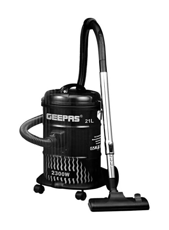 

Geepas Drum Vacuum Cleaner, 21L 2300W GVC2592, Black/Silver