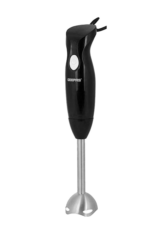 Geepas Smoothies Milk Shakes Hand Blender, 200W, GHB6143N, Black/Silver