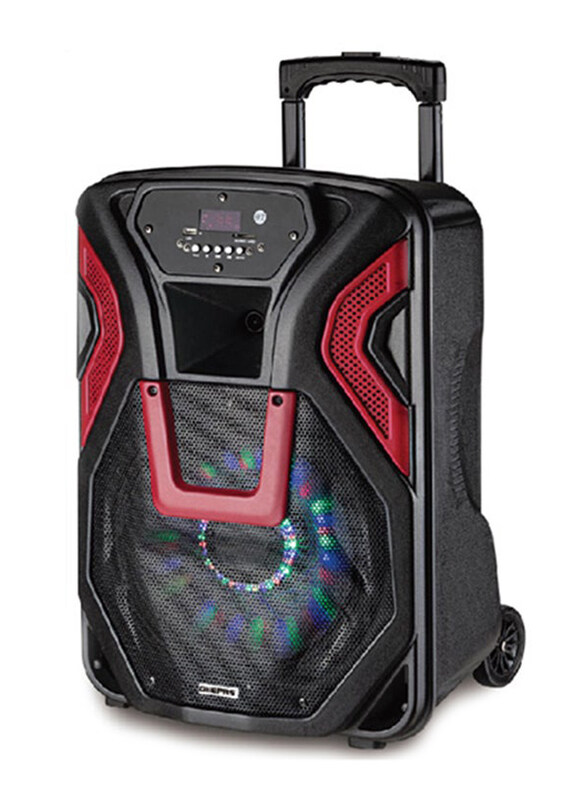 

Geepas Rechargeable Trolley Speaker System, GMS8532, Black