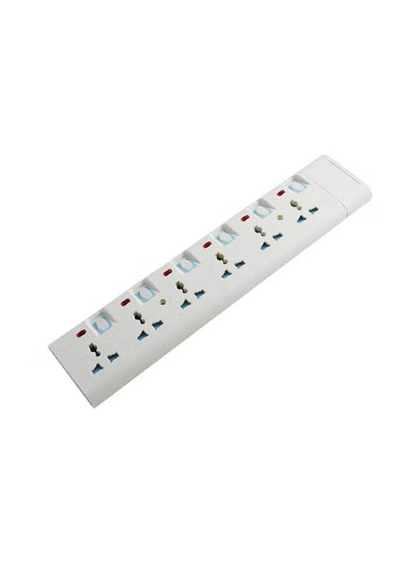 

Geepas 6-Way Extension Socket, GES4093, White