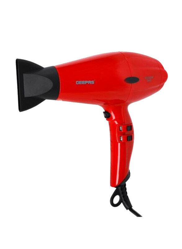 

Geepas Professional Concentrator Hair Dryer, 2000W, 29cm, GHD86051, Red