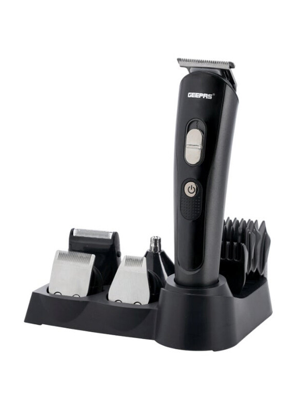 

Geepas 11-in-1 Rechargeable Grooming Set, GTR8612, Black/Silver