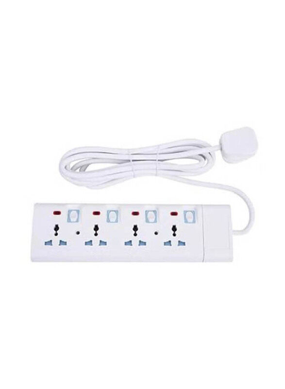 

Geepas 4-Way Extension Socket, GES4091, White