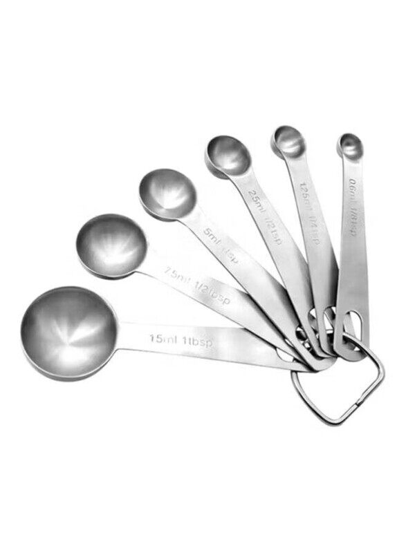

Royalford 6-Piece Stainless Steel Measuring Spoons Set, RFU9106, Silver