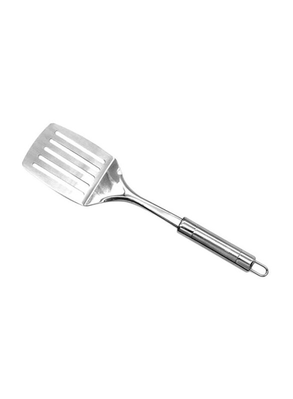 

Royalford Stainless Steel Slotted Turner with Tube Handle, Rf9850, Silver