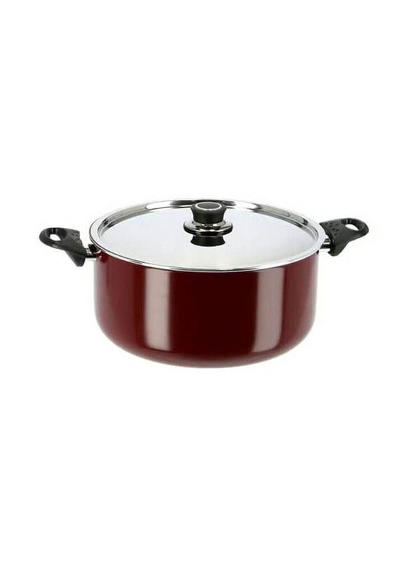 

Royalford 30cm Non-stick Cooking Pot, RF393C30, Red/Silver