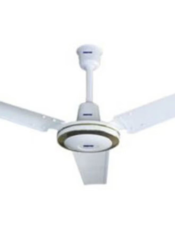 Geepas 56-Inch Double Ball Bearing 3 Blade with Strong Air Breeze Ceiling Fan, 75 W, GF9428, White