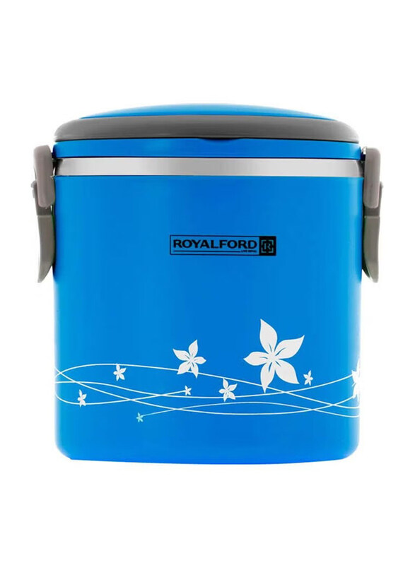 

Royalford 2 In 1 Stainless Steel Lunch Box, 1.8 Liters, Blue