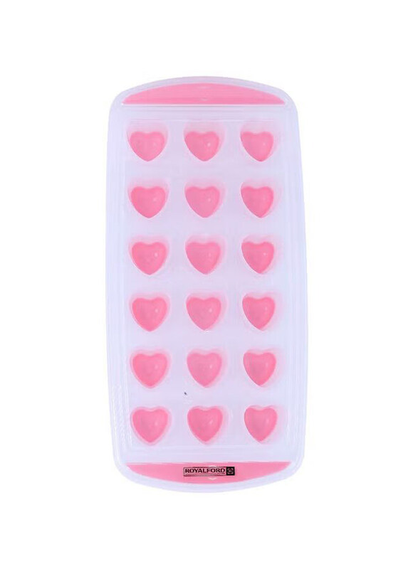 

Royalford Silicone Ice Tray with Lid, RF9571, Pink