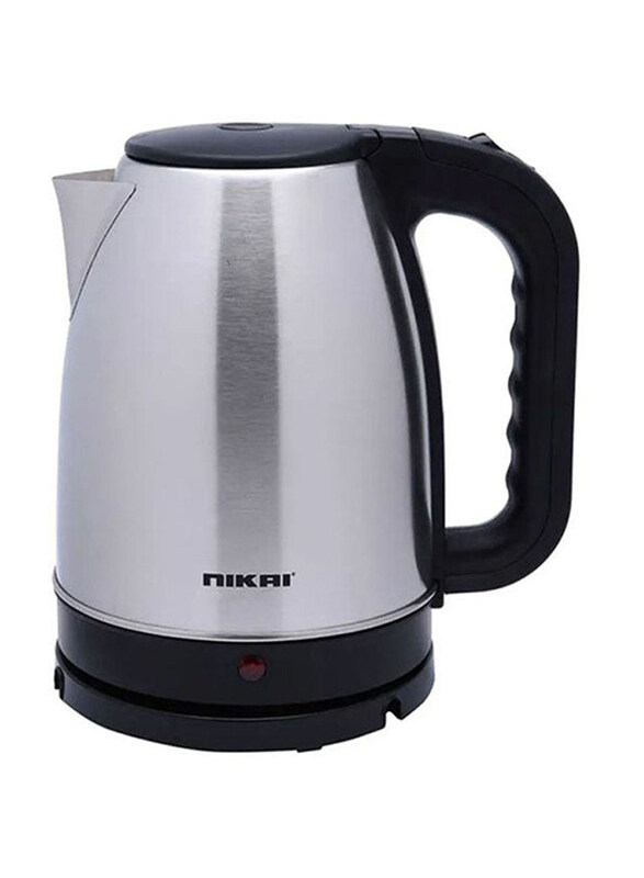 

Nikai 1.8L Stainless Steel Electric Kettle, 2200W, NK420A, Silver/Black